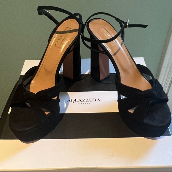 GENUINE - Baba Plateau 125 Suede Platform Sandals - Picture 4 of 10